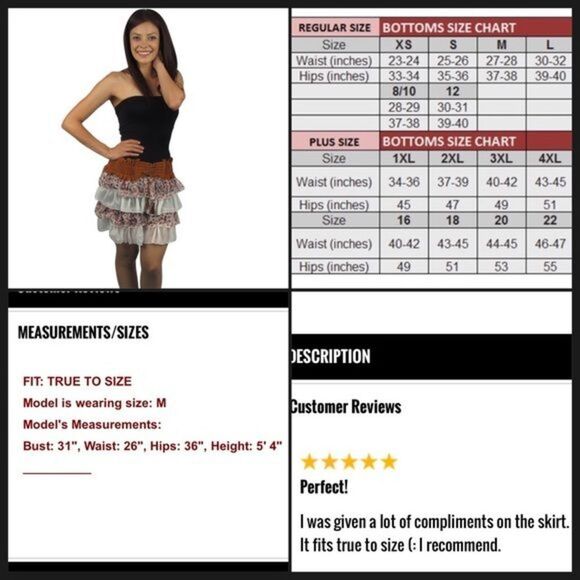 Layered Floral Mini Skirt - Picture 4 of 4